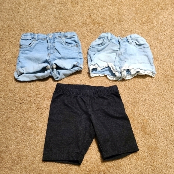 𝅺LOT of 3 Girl's Jean Shorts, size 4 - Picture 1 of 9